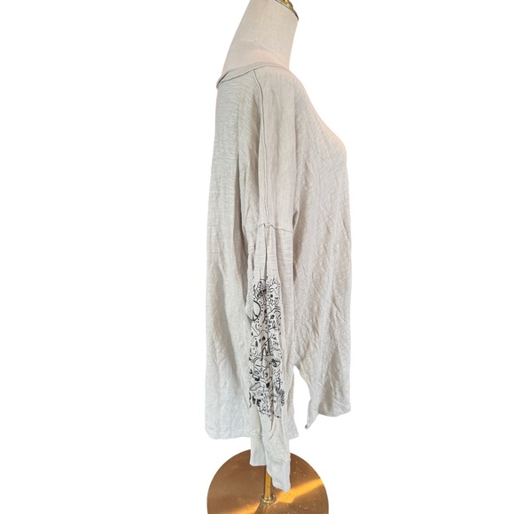 Natural Life XL Beige Long Sleeve Graphic Tee Peace Sign It's the Little Things - Picture 2 of 7